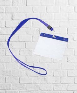 Lanyard con mosquetón e identificador