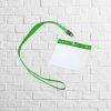 Lanyard con mosquetón e identificador verde