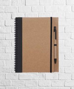 libreta de carton reciclado negro