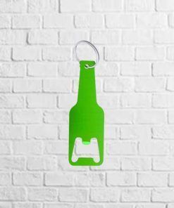 llavero abridor con forma de botella