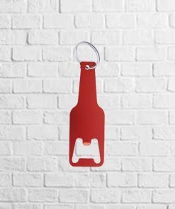 llavero abridor con forma de botella