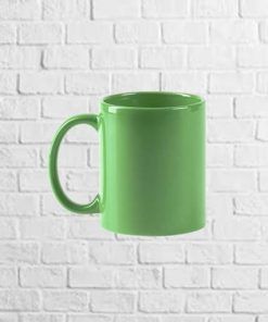 taza ceramica verde