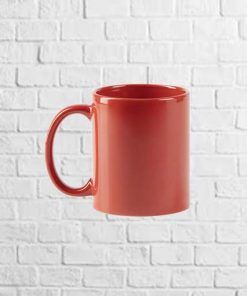 taza ceramica roja