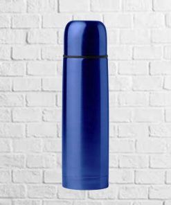 termo acero inoxidable azul