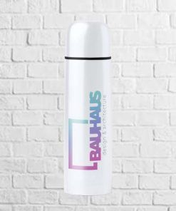 termo acero inoxidable blanco personalizado