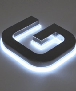 Letras Corpóreas Aluminio iluminadas