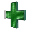 banderola cruz farmacia led pixel