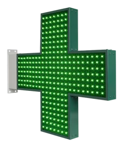 banderola cruz farmacia led pixel