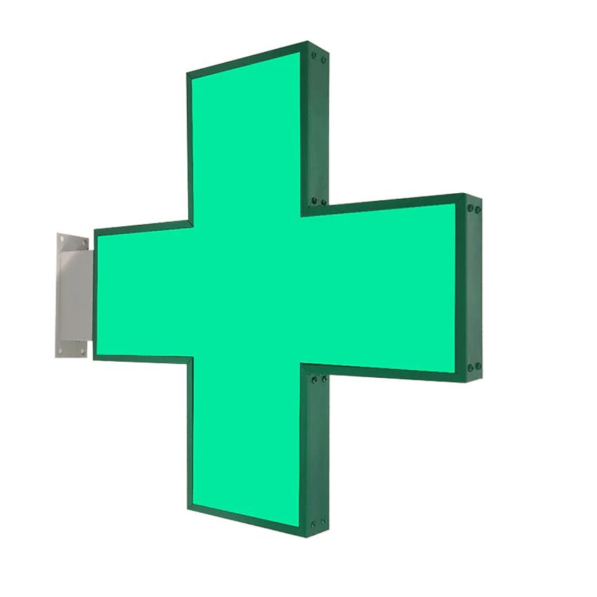 banderola luminosa led cruz farmacia