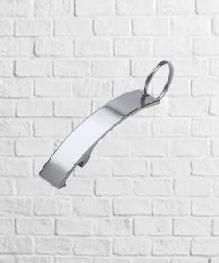 llavero de aluminio gris