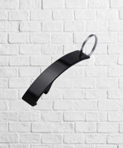 llavero de aluminio negro