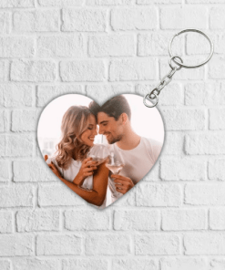 llavero personalizado con forma de corazon