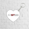 llavero de madera con forma de corazon personalizado