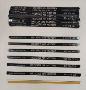 tiras publicitarias para matriculas personalizadas