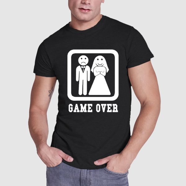 Camiseta Despedida Soltero Game Over Boda