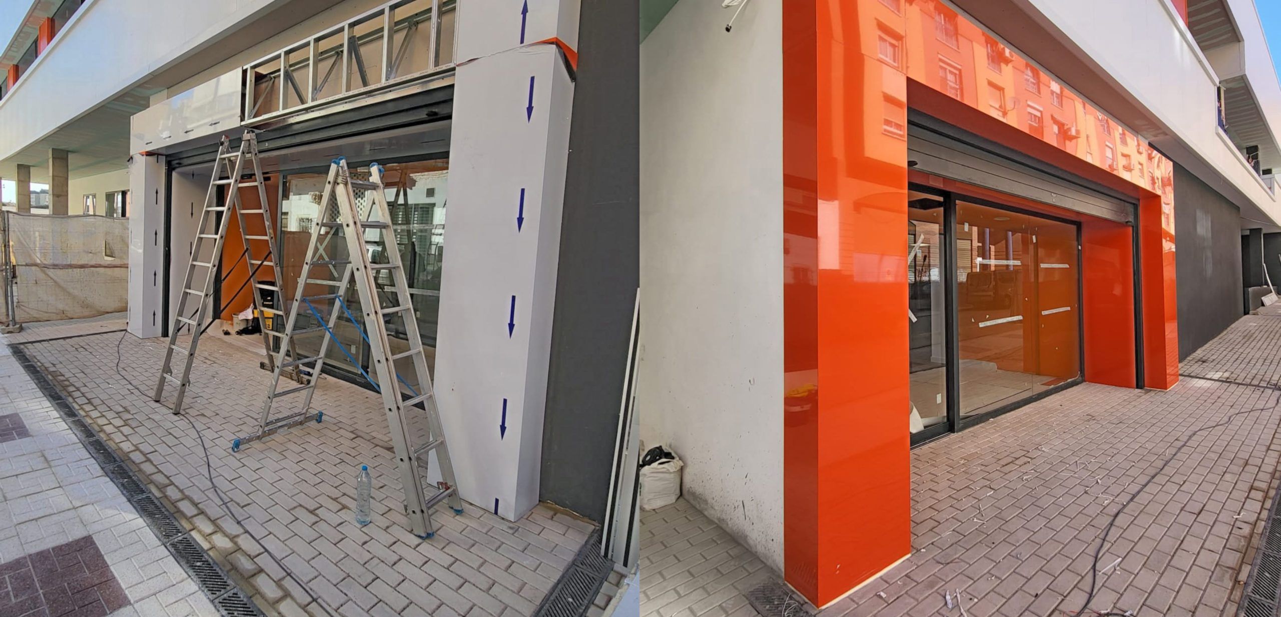 revestimiento-alucobond-fachadas.webp Instalación de paneles de alucobond en fachada de local