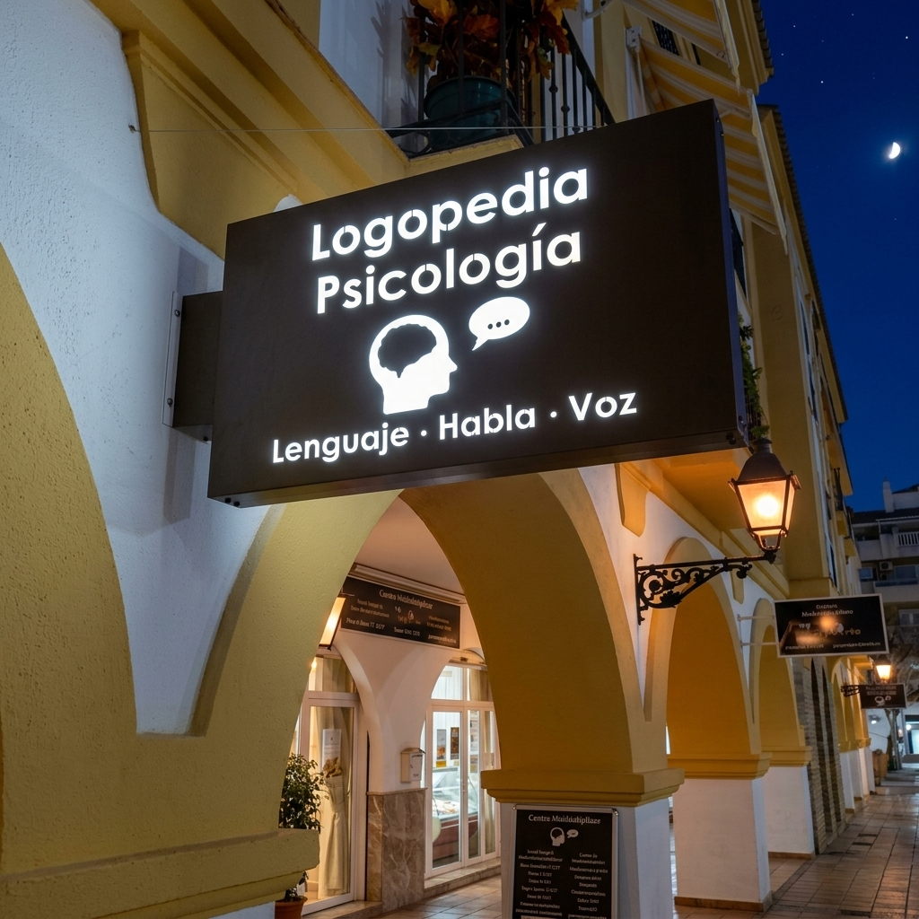 Banderolas luminosas en Málaga instaladas en fachada comercial por CASTEZ.