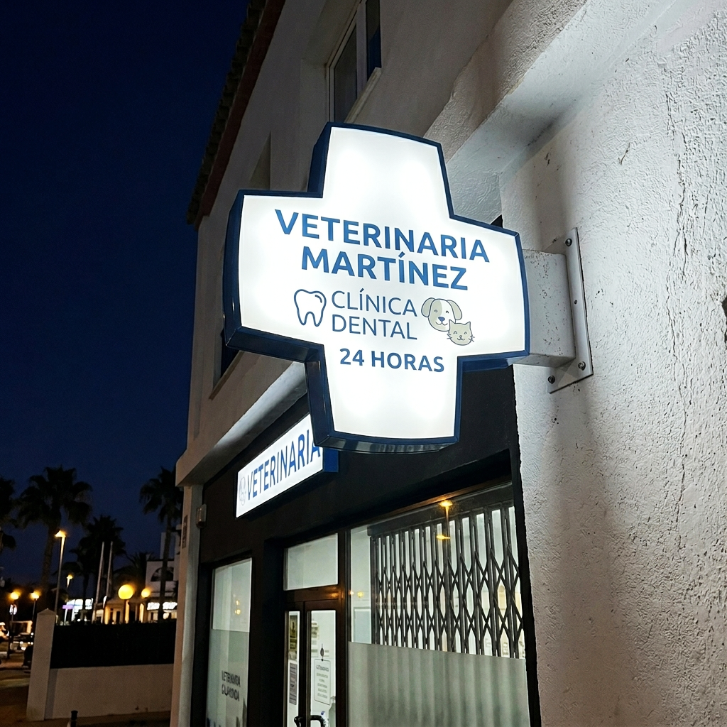 Banderolas salientes en Málaga para visibilidad perpendicular de tiendas y locales.