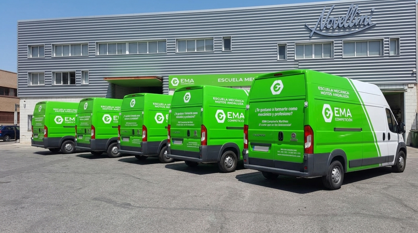Rotulación de Flotas para Empresas Rotulación integral de furgoneta comercial realizada por CASTEZ en Málaga con vinilo de alta calidad para publicidad empresarial.